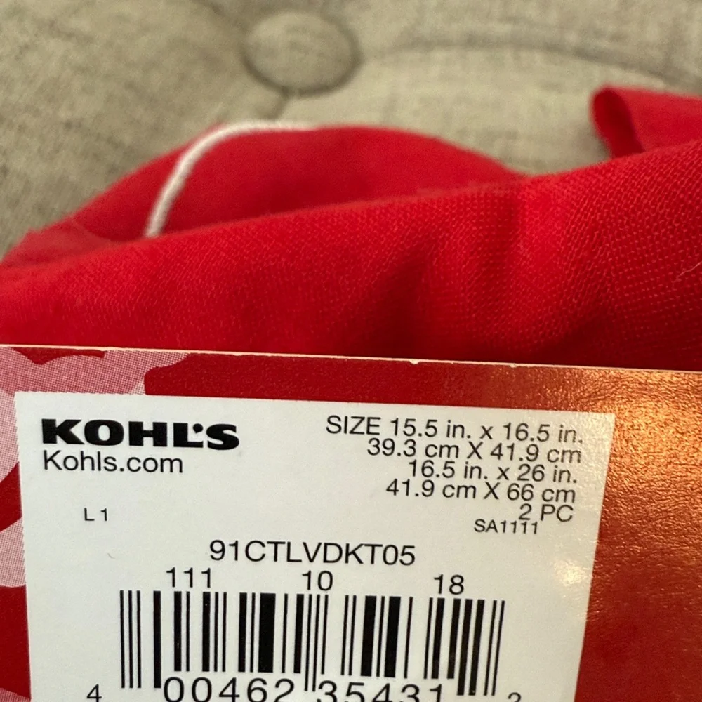 New Kohl's Celebrate Together Valentine's Day Hearts Kitchen Towel 2-Pack
